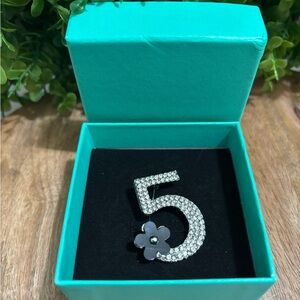 Elegant Silver Crystal New w/box Brooch